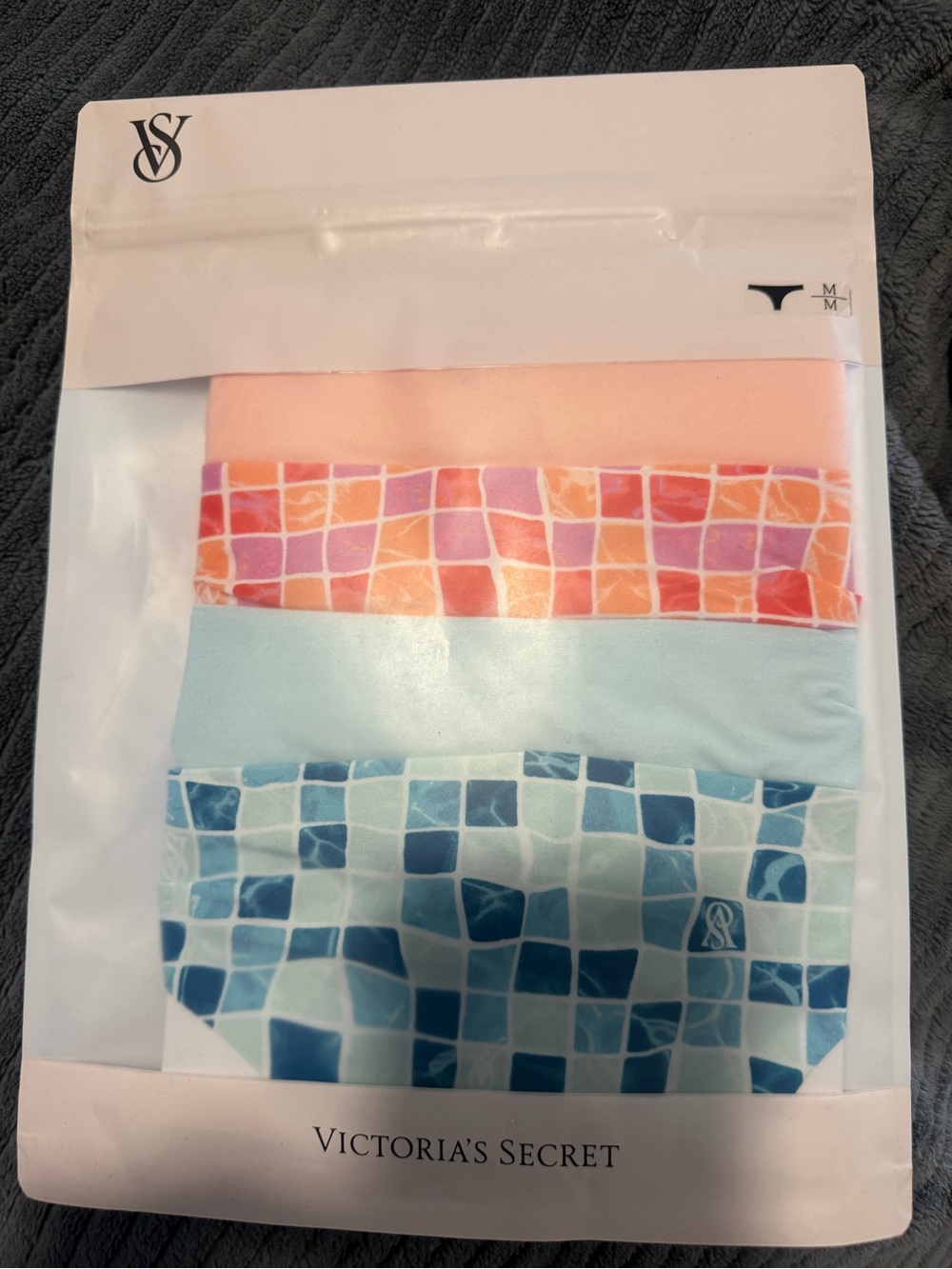 Victoria's Secret 5 Pack Mosaic Thong New in package size Medium